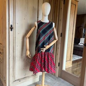 JCrew Plaid Holiday Dress. Size 4. Never worn/tags on.